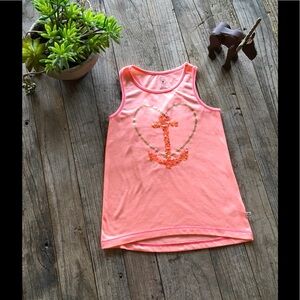 Girl's Sequin Accented Anchor ⚓️ & ❤️ Tank
